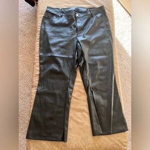Inc Faux Leather Pants flared bell-bottom silhouette